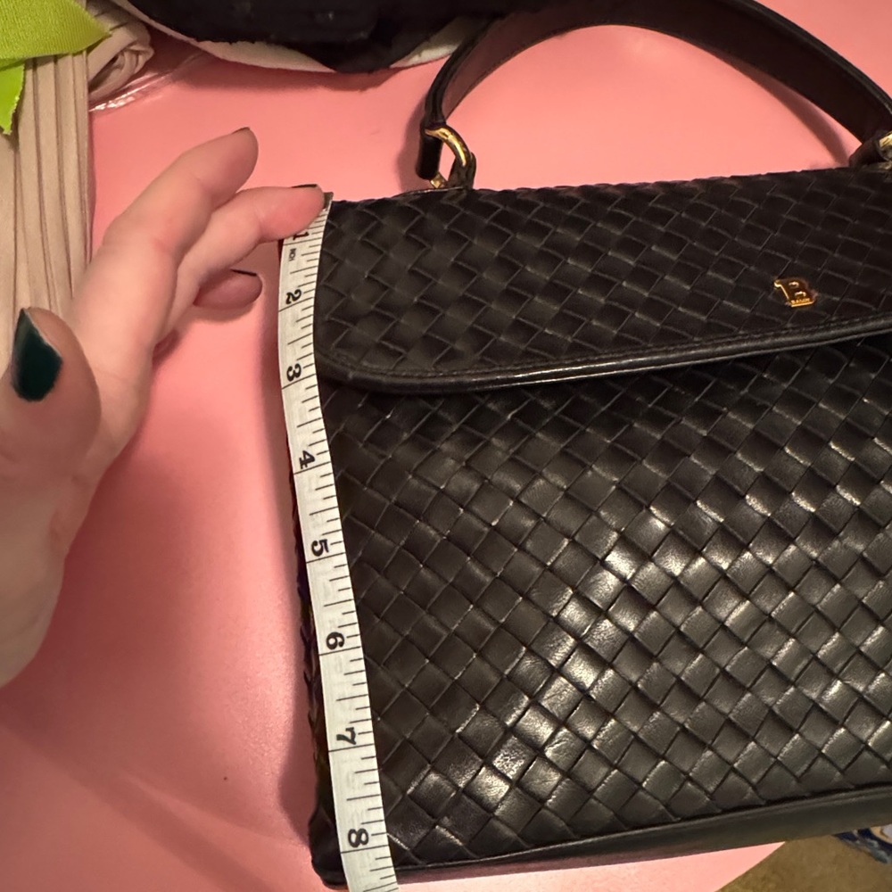 Bally Black Woven two way leather Shoulder Bag - Picture 10 of 10